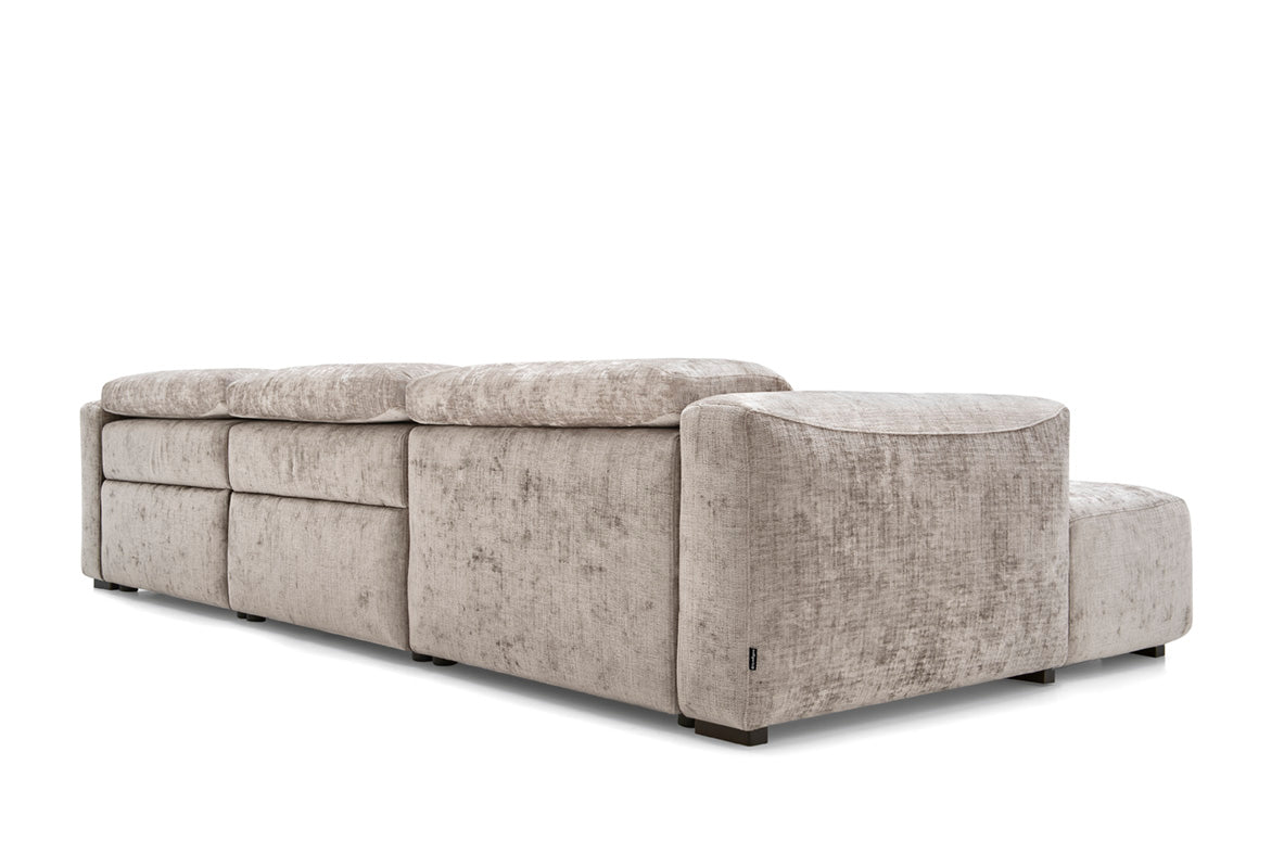Left-sided upholstered WAVE corner sofa