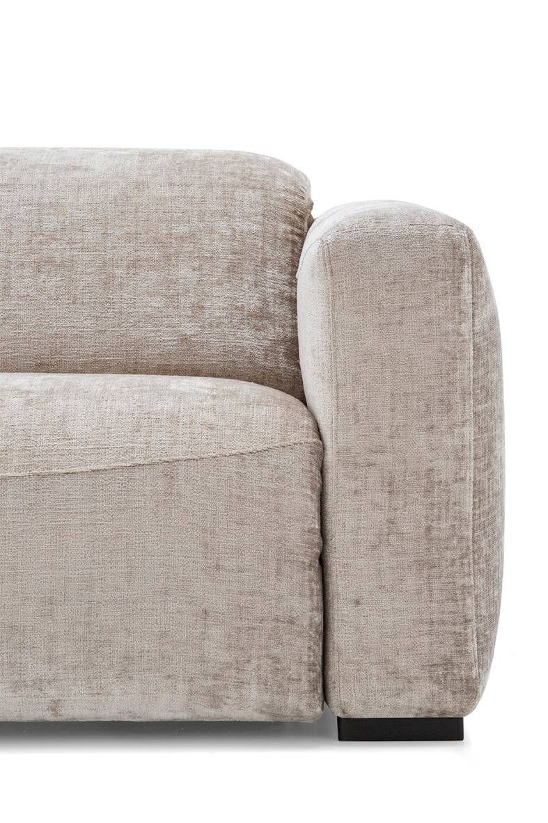 Left-sided upholstered WAVE corner sofa