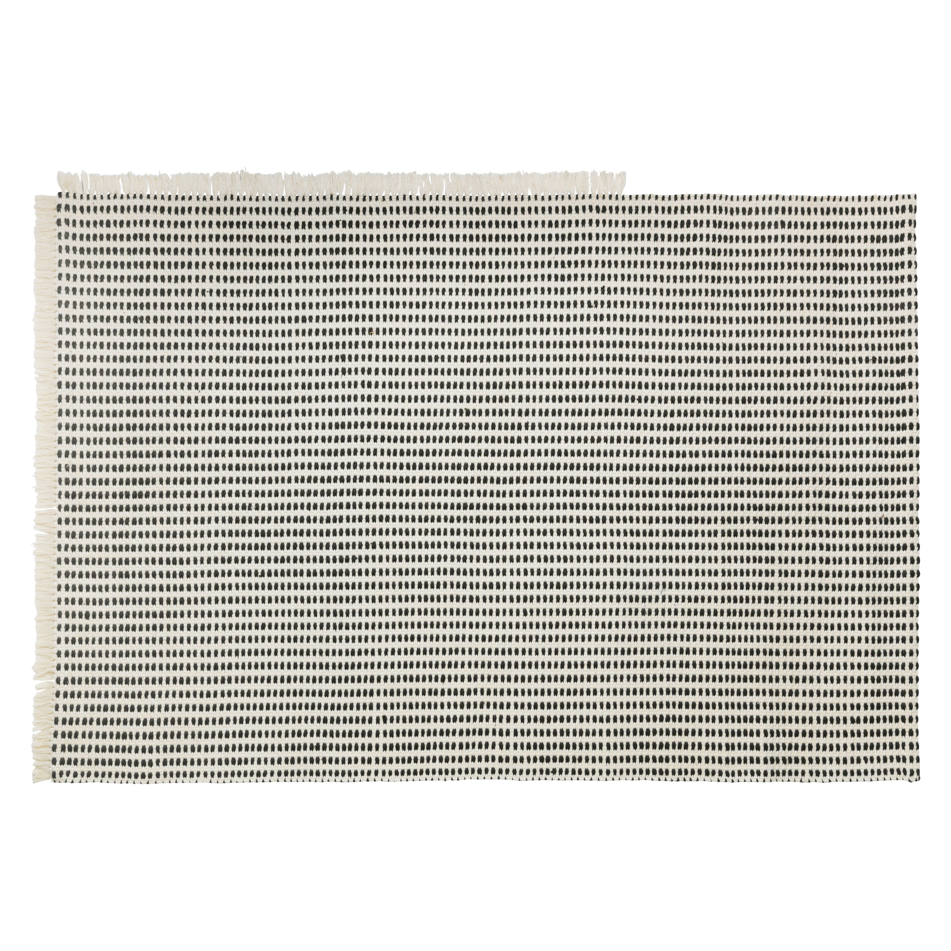 WAY rug in broken white with blue dots