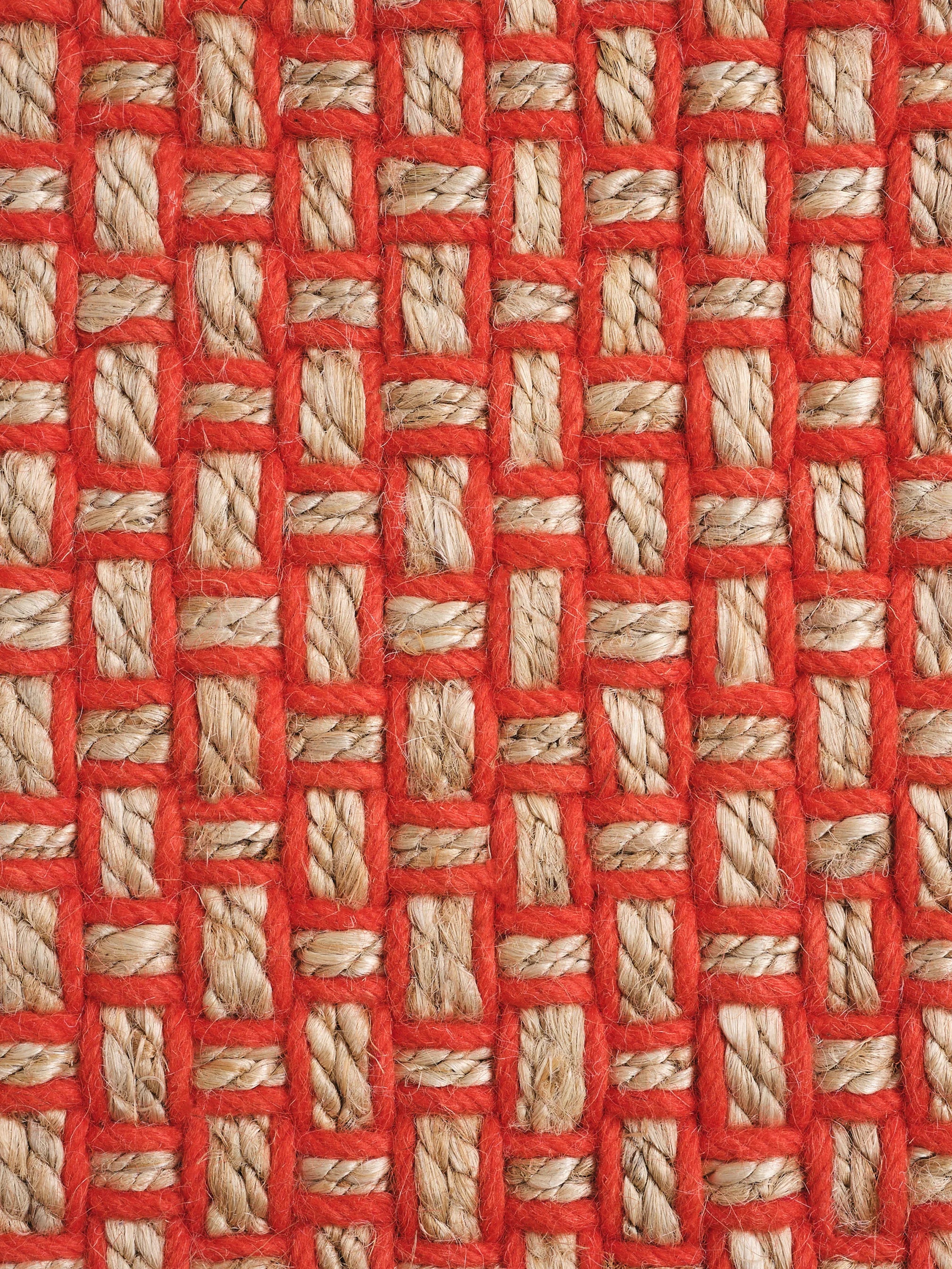 Dywan WEAVE czerwony z beżowym