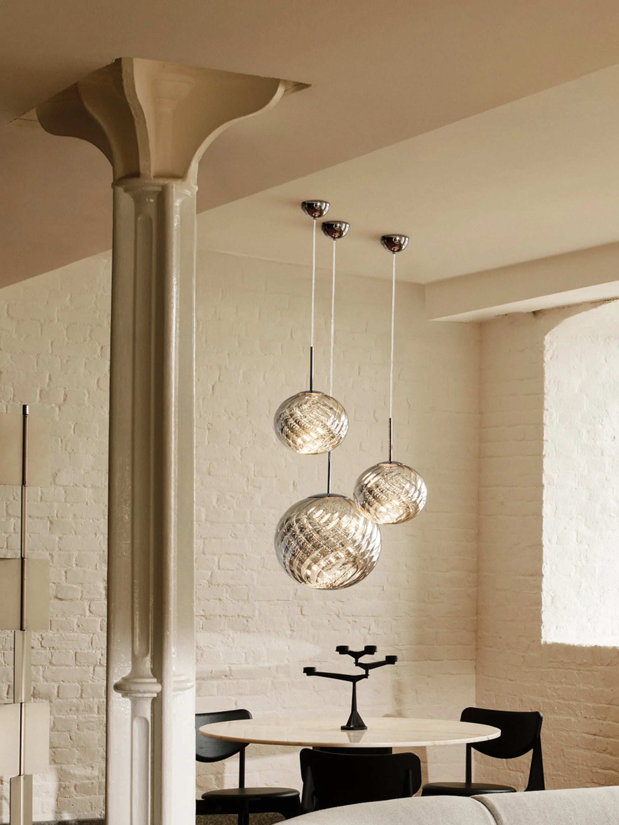 Silver WHIRL pendant lamp