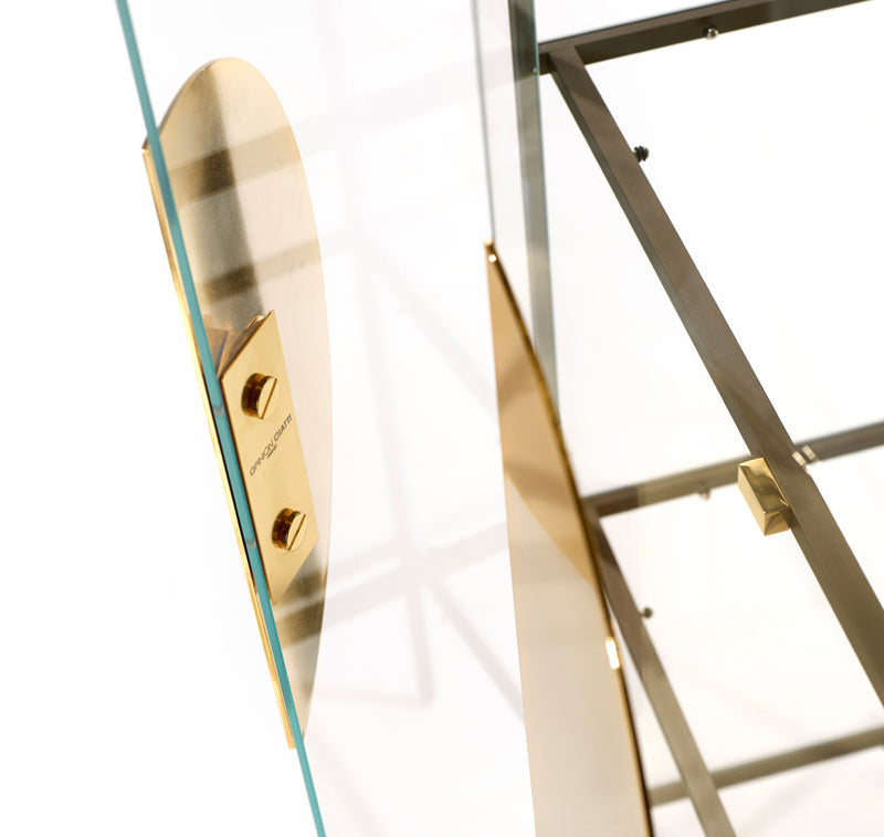 YANG glass display cabinet gold