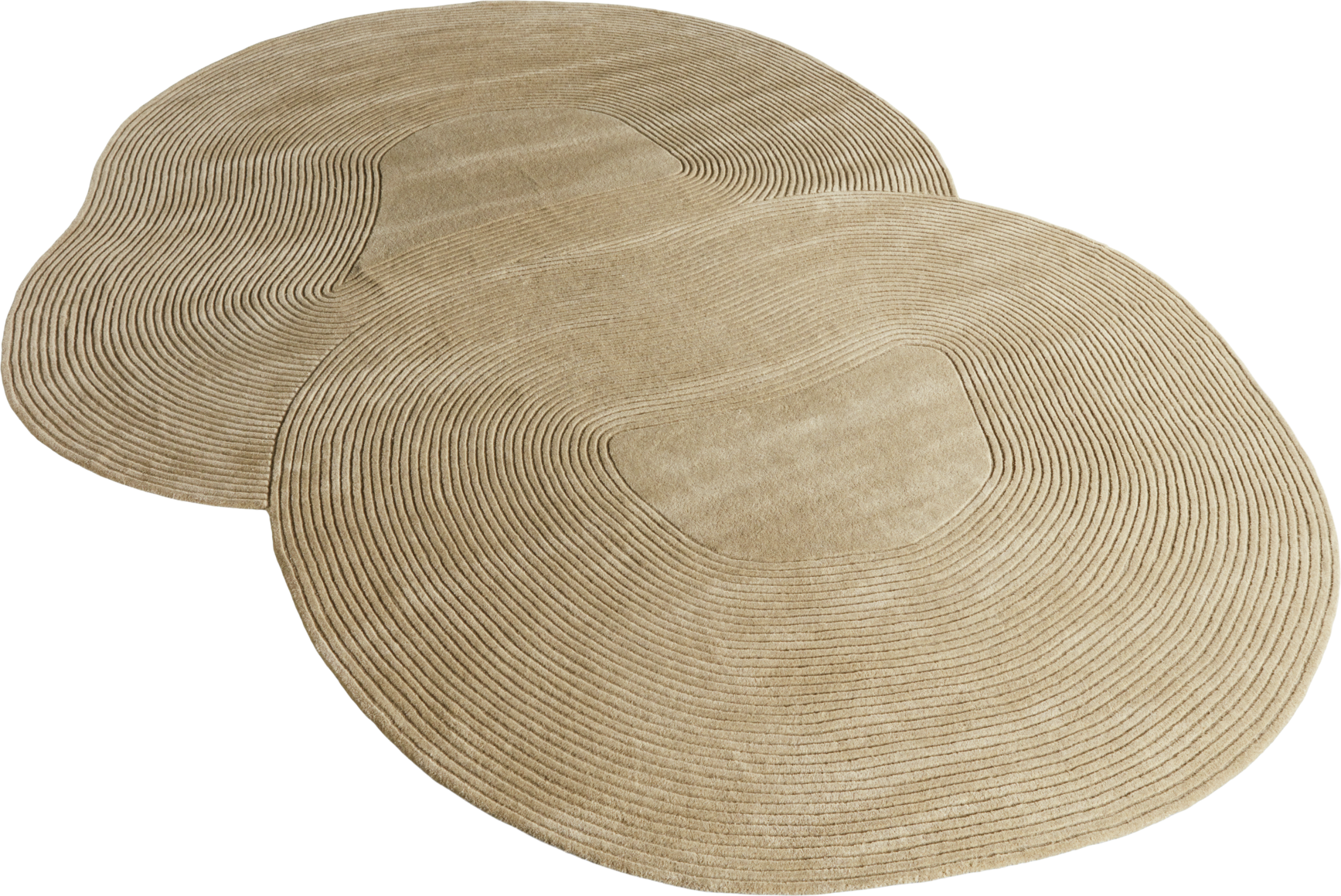 Zen -geformter beige Teppich