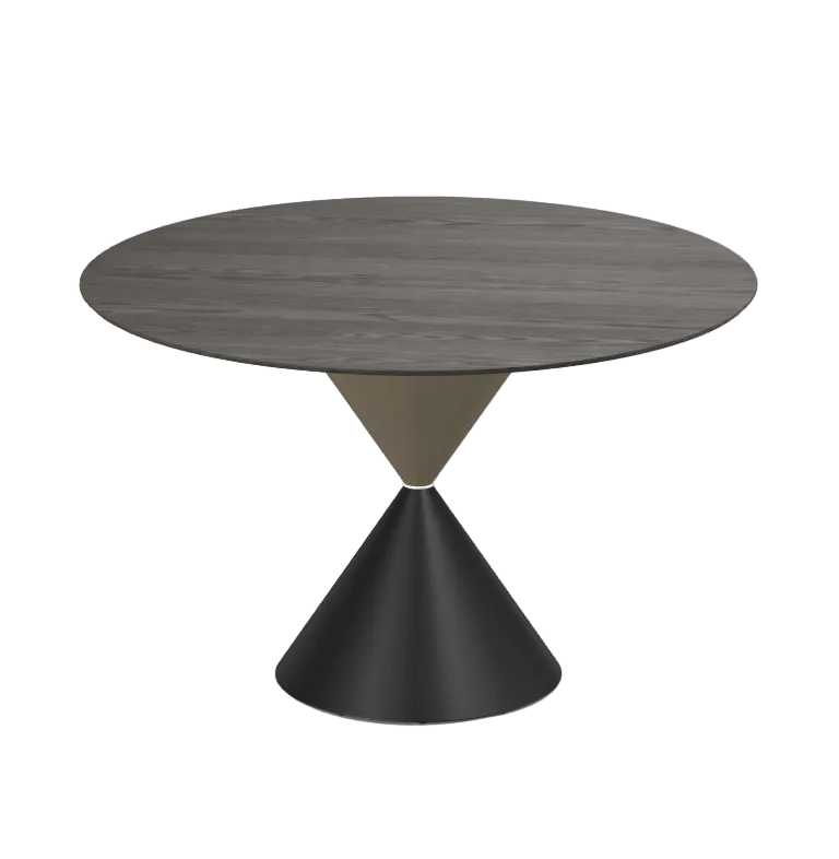CLESSIDRA Round Table Black with Fango - Display Model