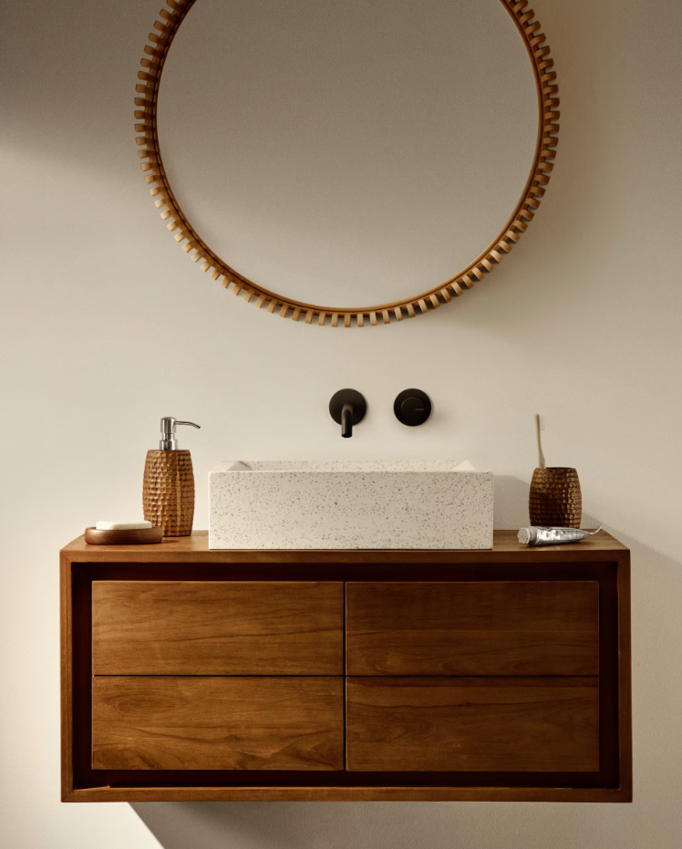 FRAZ Acacia Wood Toothbrush Holder