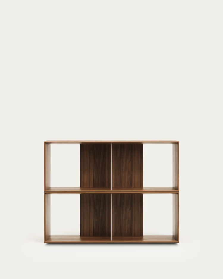Ein Regal von 2-modularer Litto-Walnussfurnier