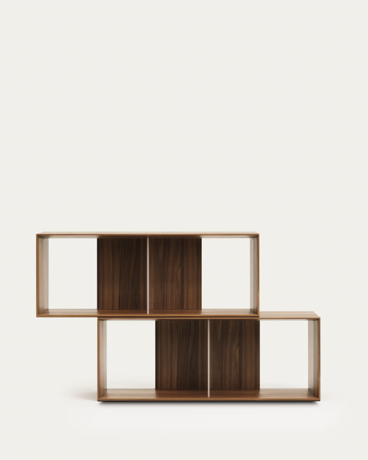Ein Regal von 2-modularer Litto-Walnussfurnier