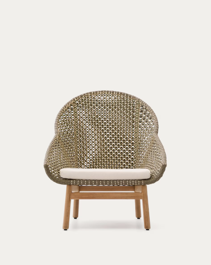 Sessel im Freien mit Hochernholz im Freien mit Rattansitz