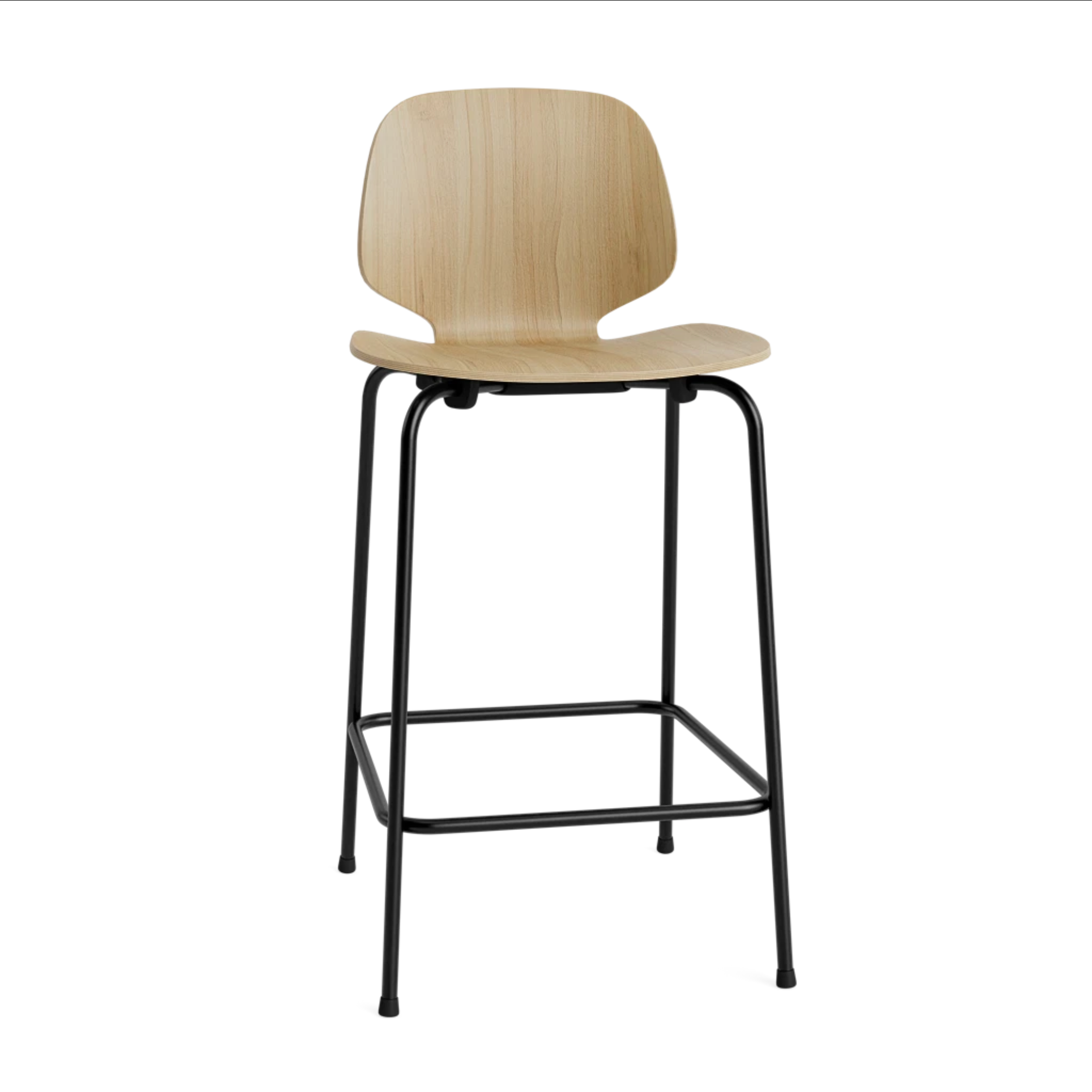 Bar chair My Oak Veneer with a black base