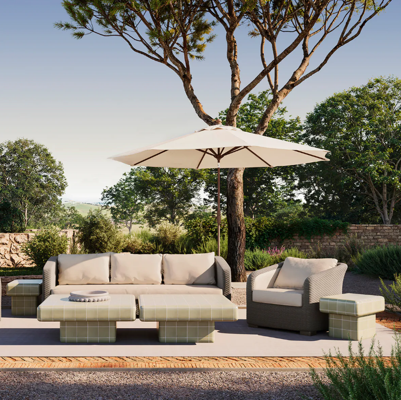 MATEO Outdoor Coffee Table Warm Gray