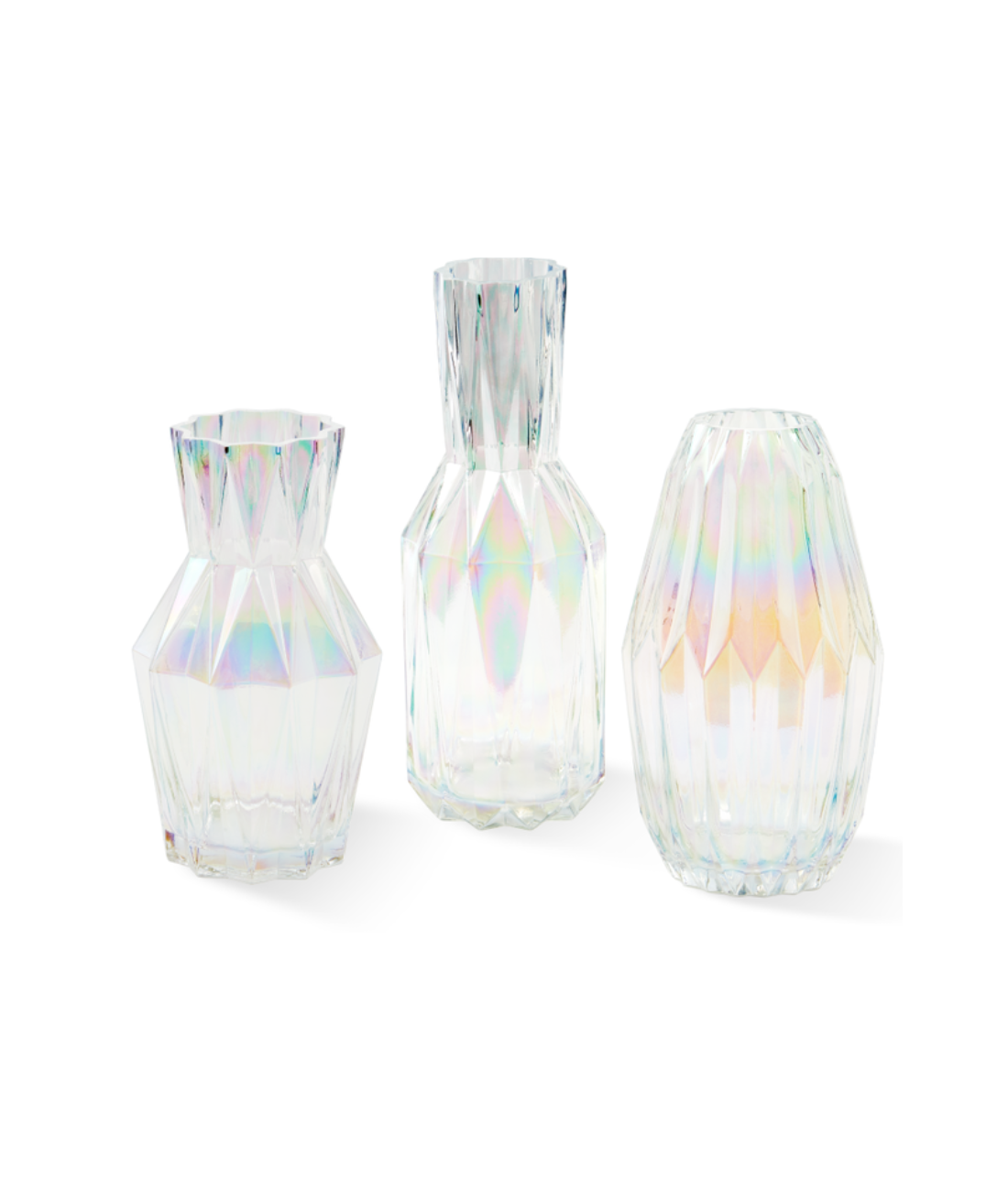 FOLDS GLASS transparent vase