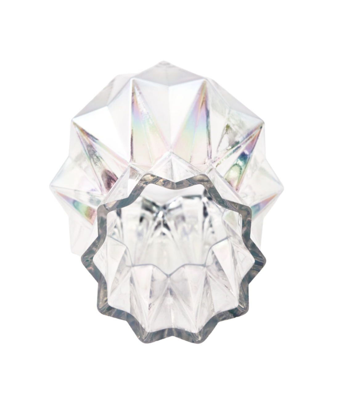 FOLDS GLASS transparent vase