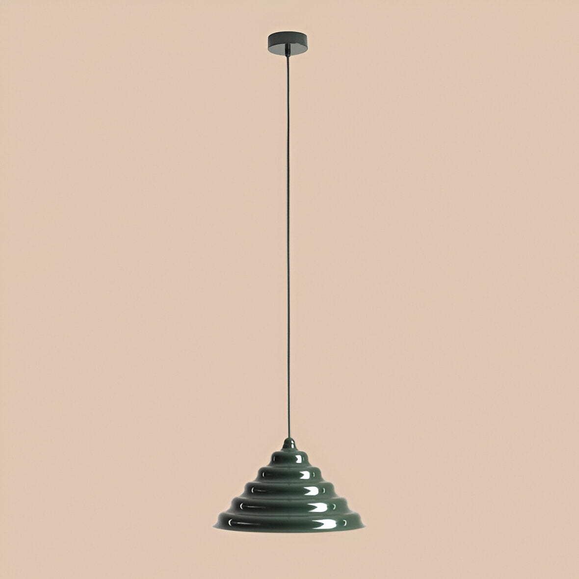 Hanging lamp green wave