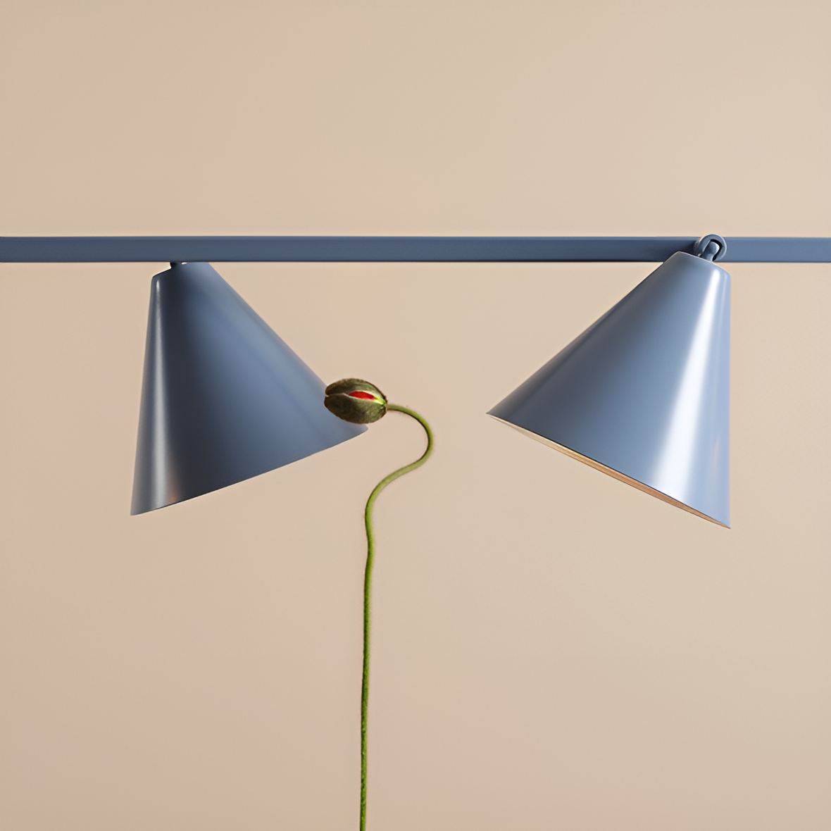 Hanging lamp Quatro blue