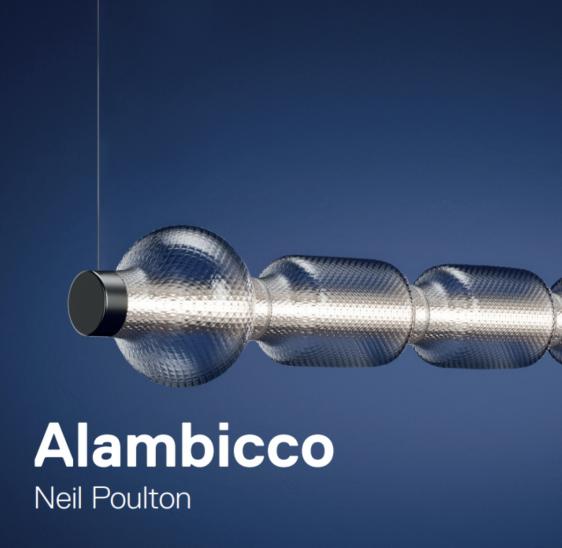 Pendelleuchte ALAMBICCO HORIZONTAL aus geblasenem Glas