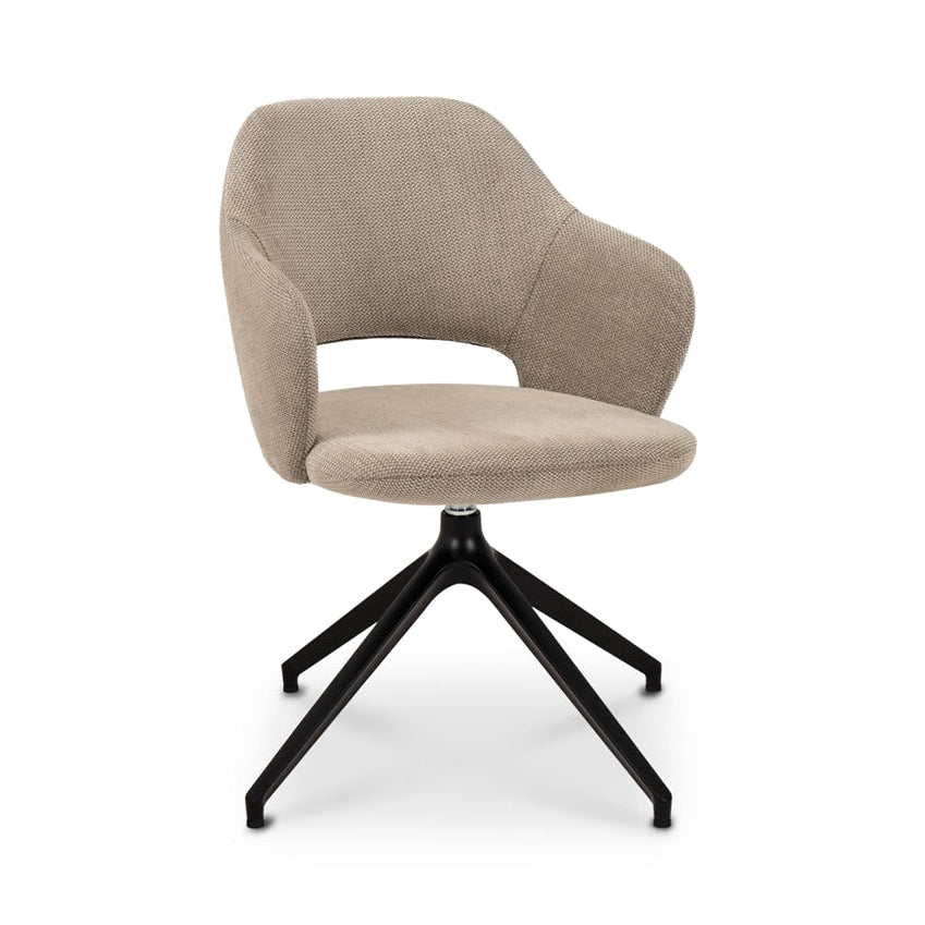 ALIO II Upholstered Swivel Chair with Armrests and Metal Base
