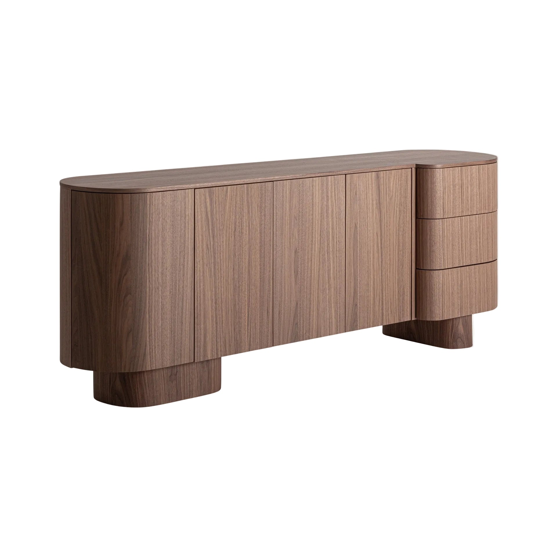 KEXBY Chest of Drawers in Walnut Finish