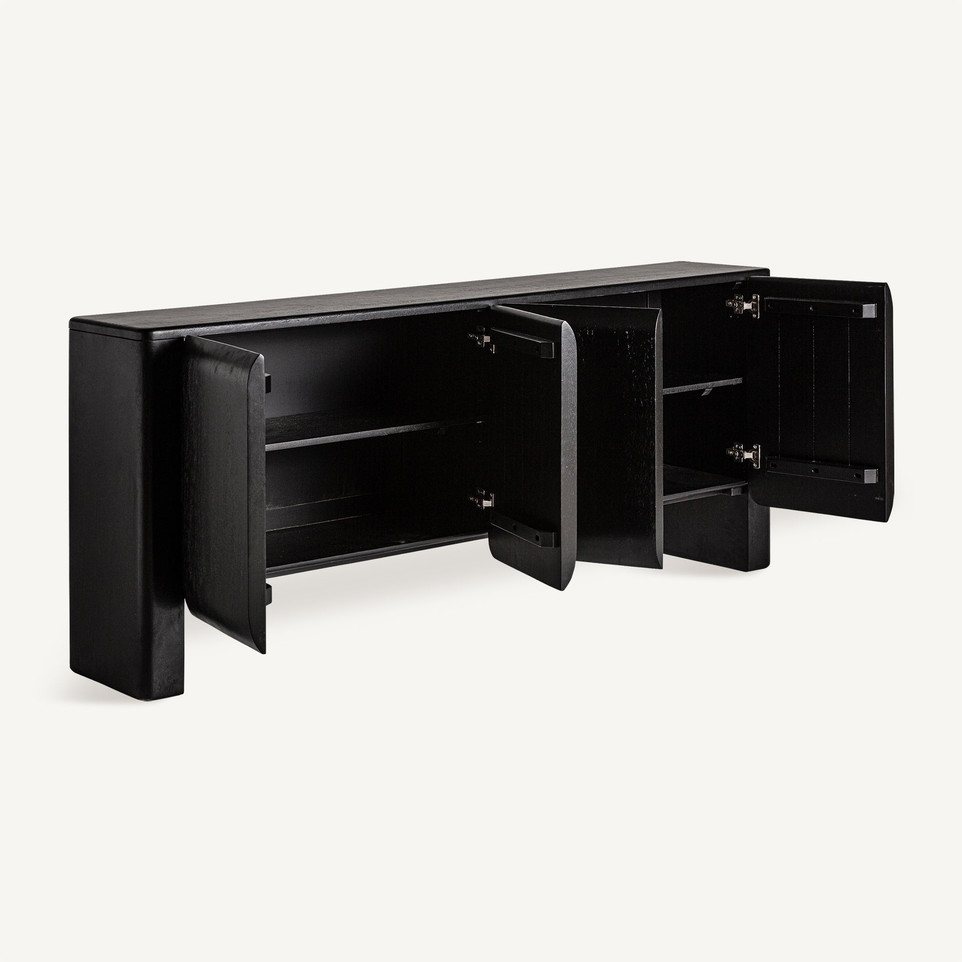 KORDEL Chest of Drawers Black Mango Wood