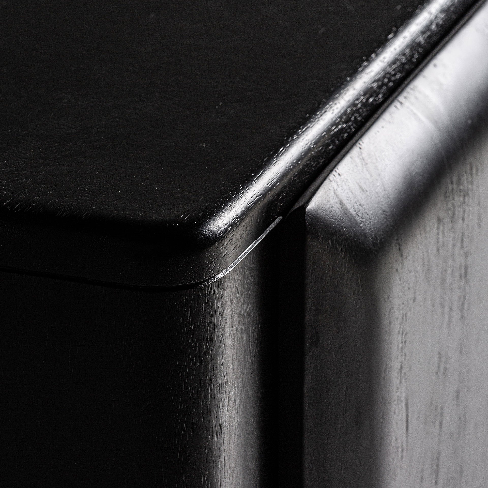KORDEL Chest of Drawers Black Mango Wood