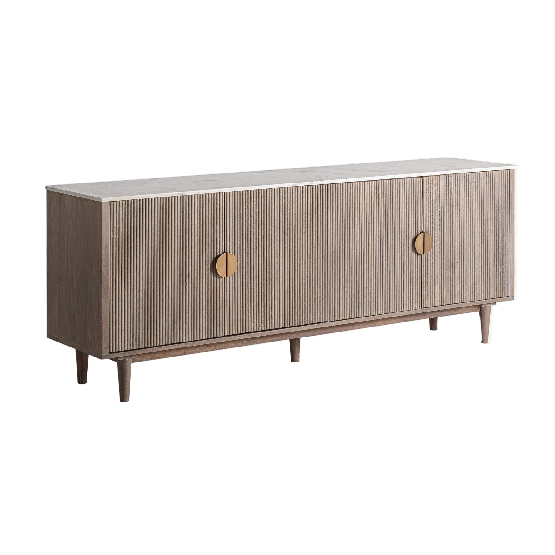 ZERF Chest of Drawers in Mango Wood with Marble Top