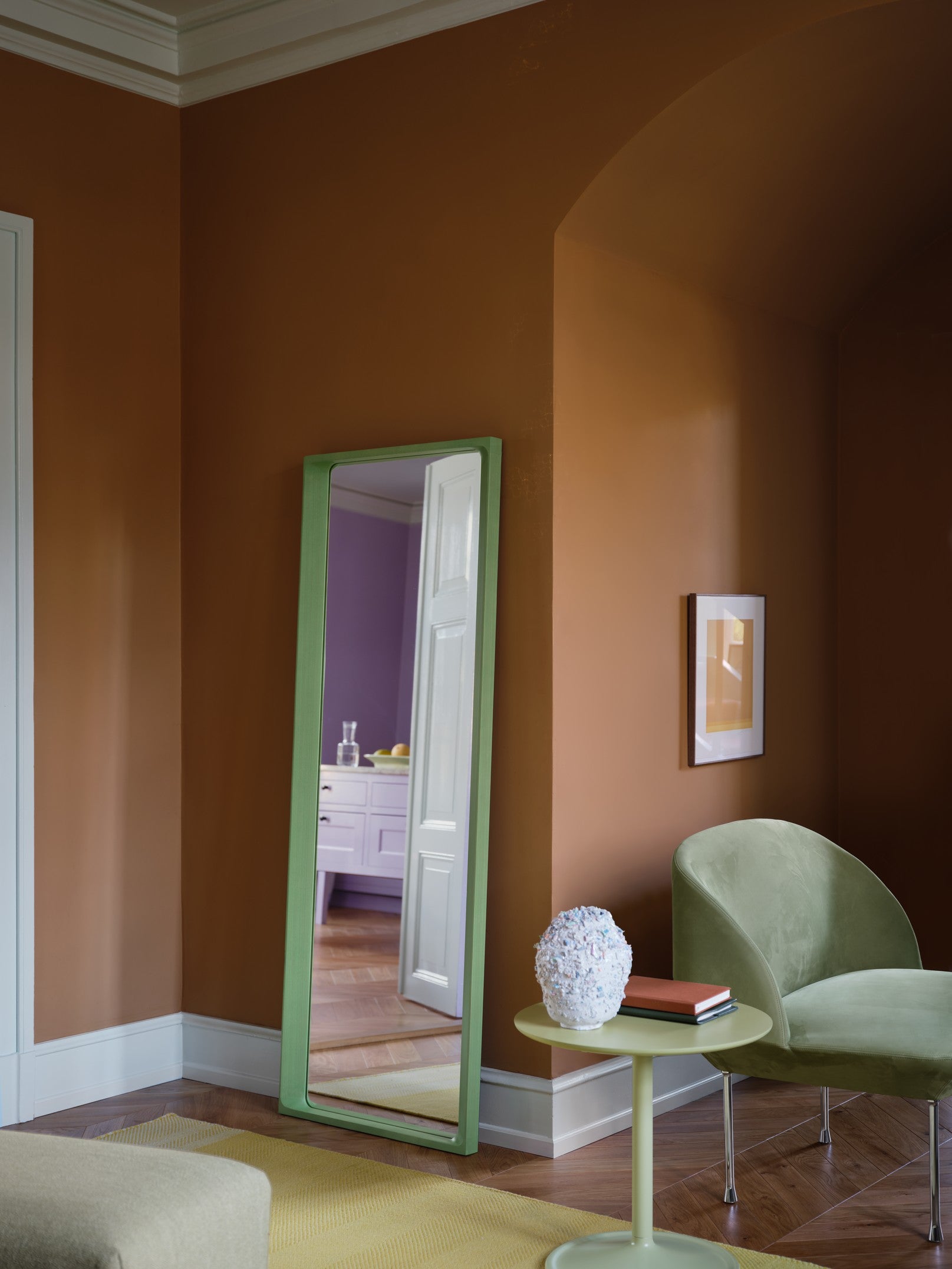 SOFT Side Table in Beige-Green