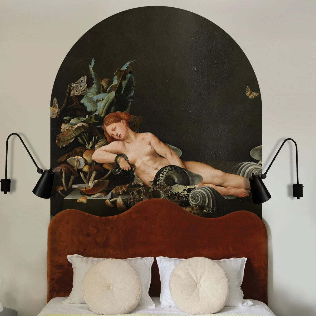 Black Arch-Shaped Non-Woven Mural CLEOPATRA