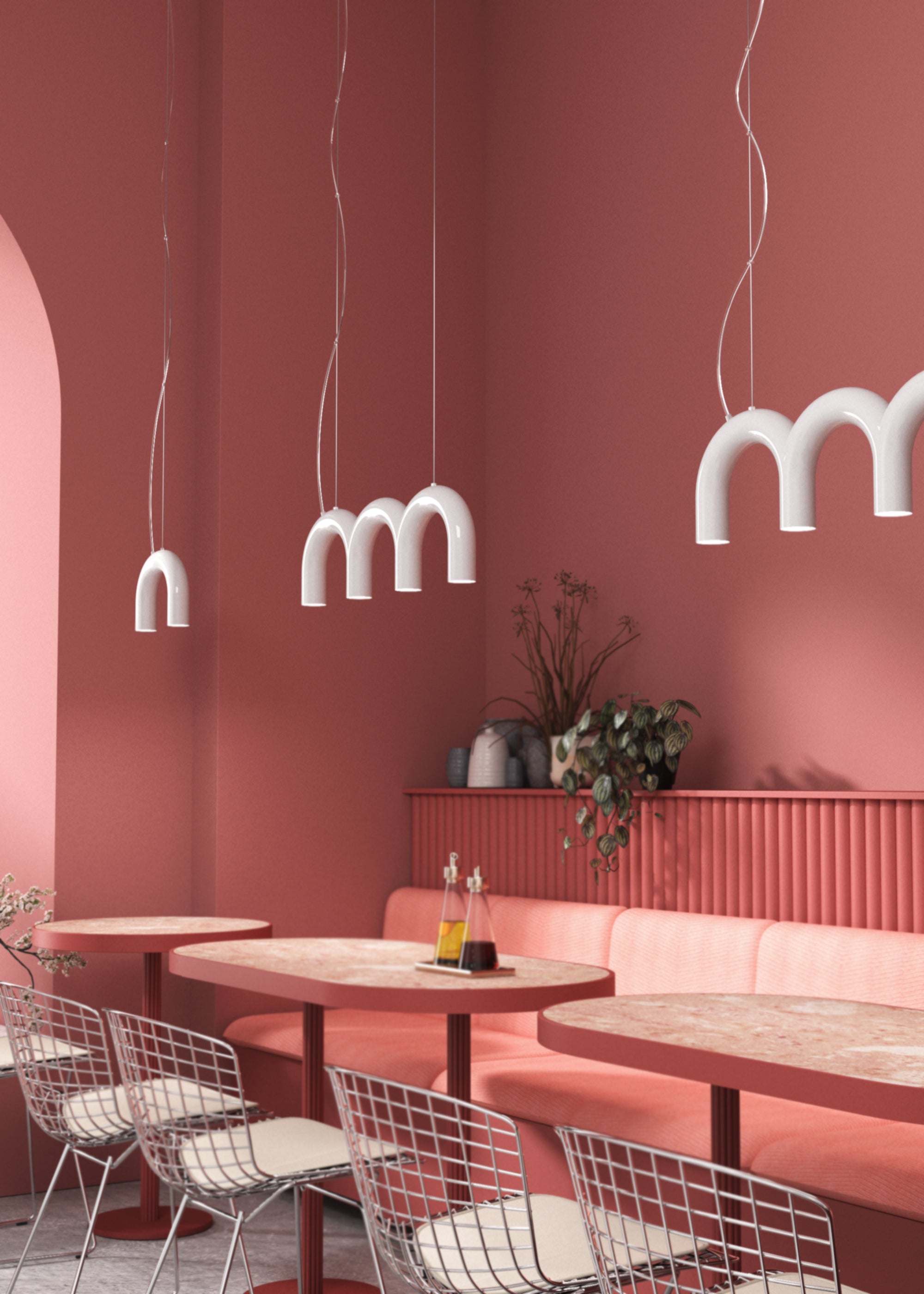 ARCH SINGLE pendant lamp white