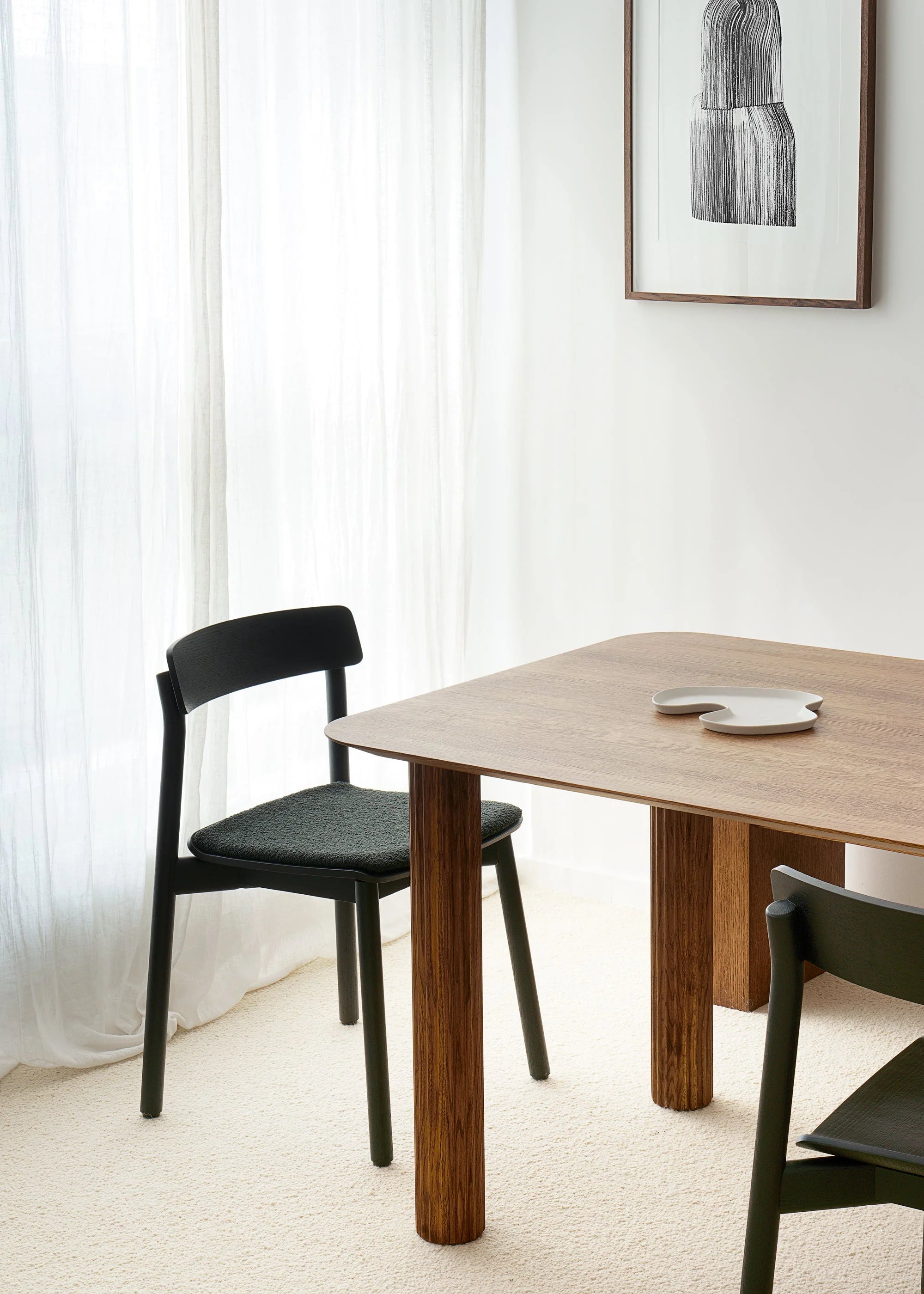 PILLAR Table Black Ash Wood