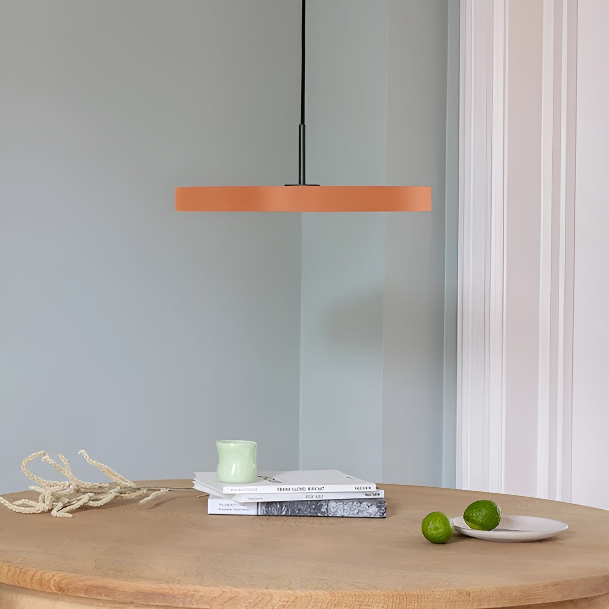 ASTERIA PLUS pendant lamp orange with black insert