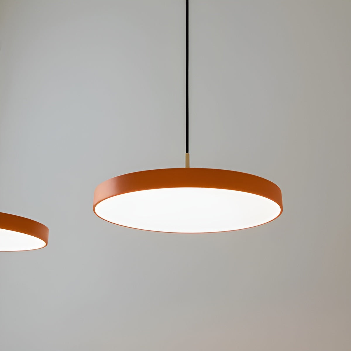 Asteria Plus Pendant Lamp in Orange with Gold Accent