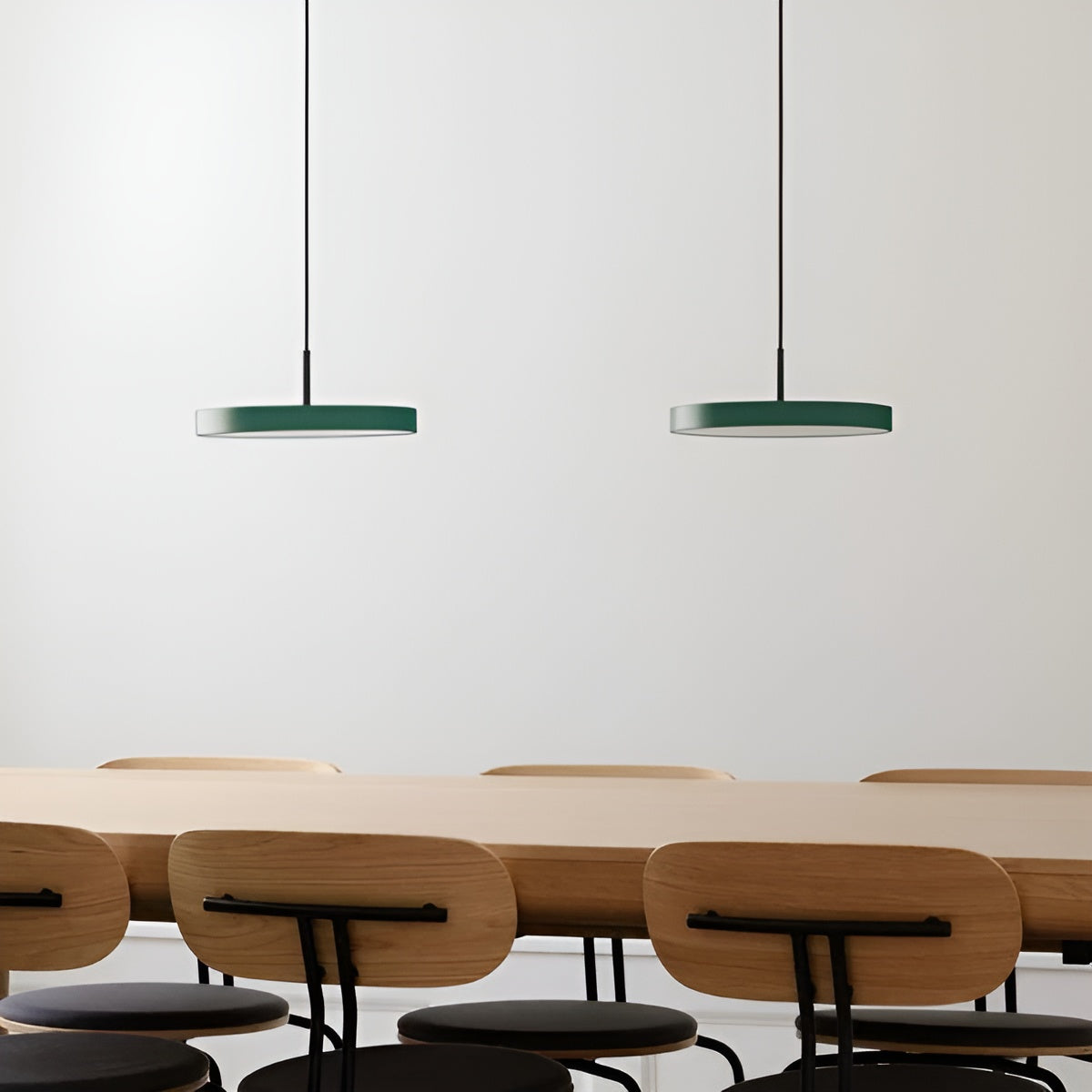 Asteria Plus Pendant Lamp in Dark Green with Black Insert