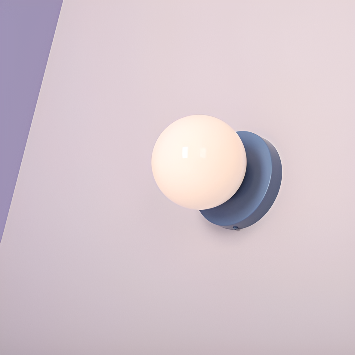 BALL DUO blaue Wandleuchte