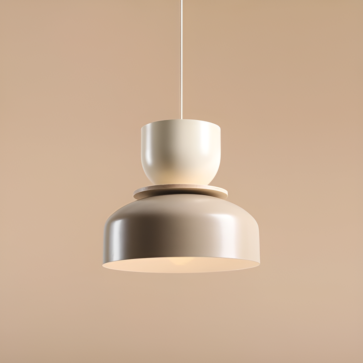 UTO Pendelleuchte creme mit beige