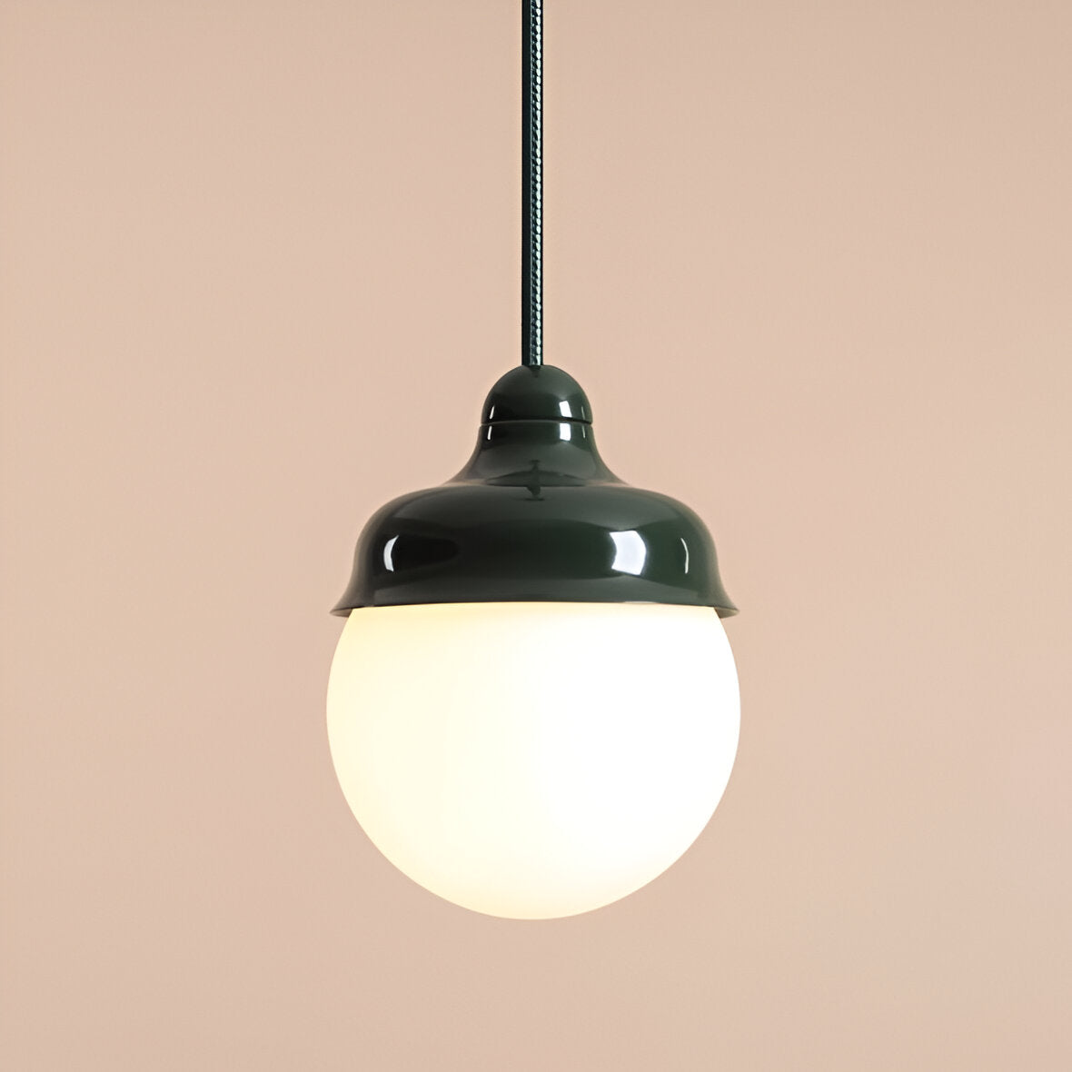 Hanging lamp green wave