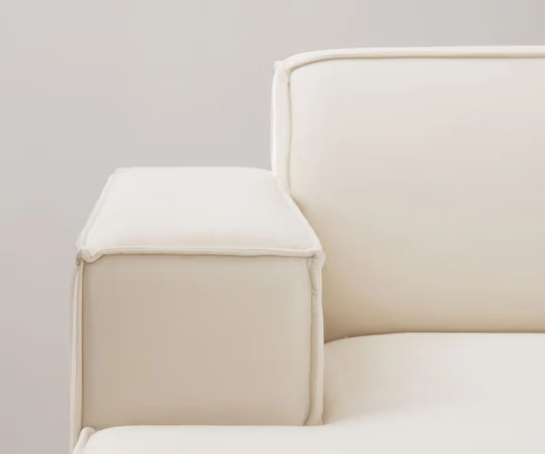 Left-facing 3-seater sofa JODIE in brick red