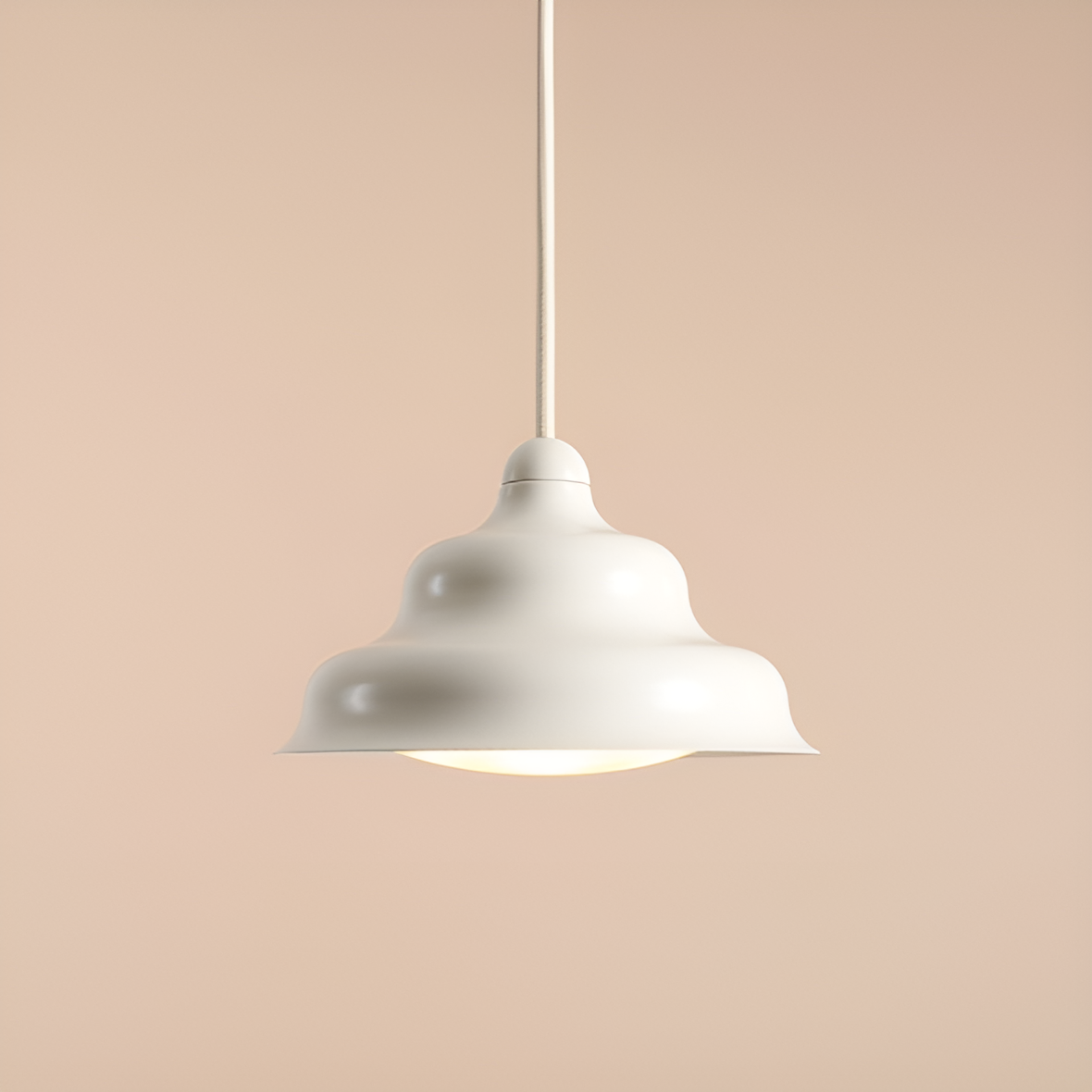 Hanging lamp cream wave