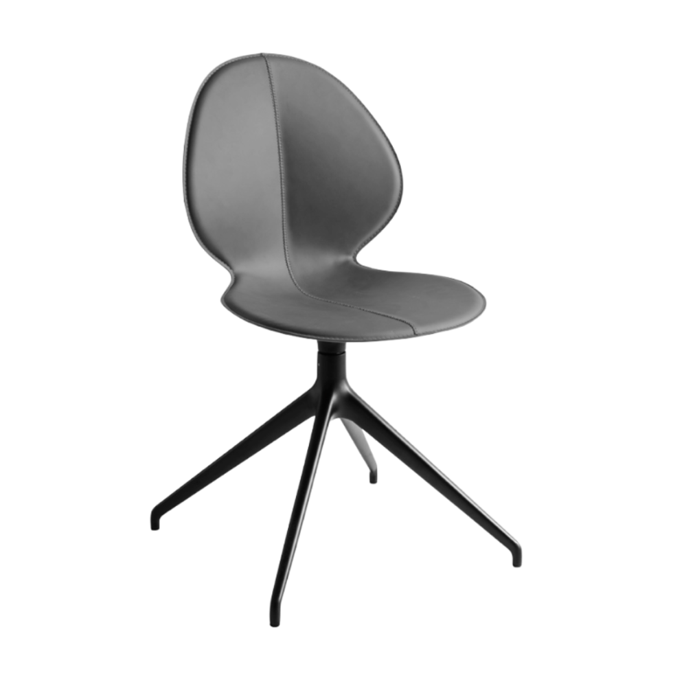 BASIL swivel chair gray leather