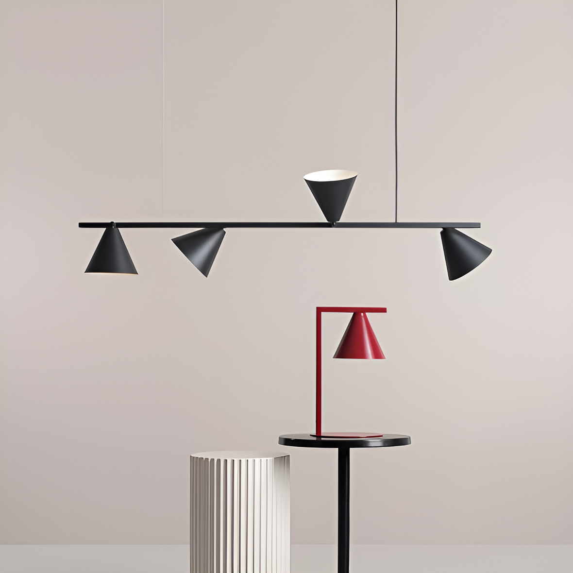 FORM QUATRO schwarze Pendelleuchte