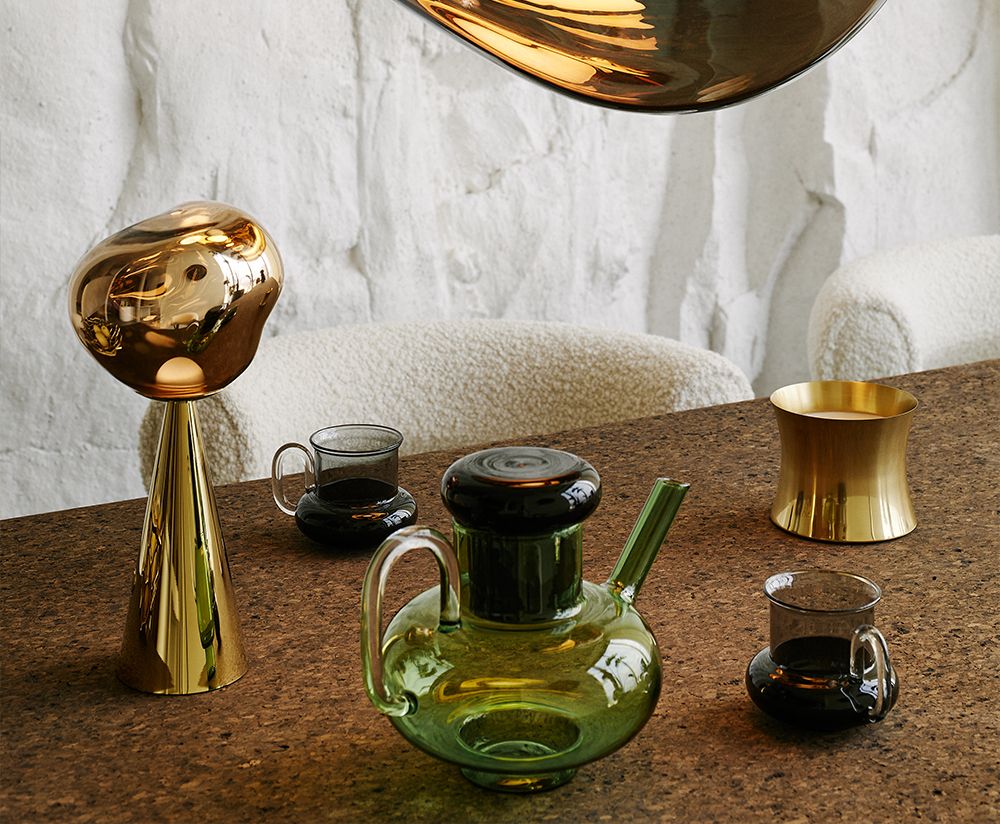 BUMP Teapot Black-Green Glass