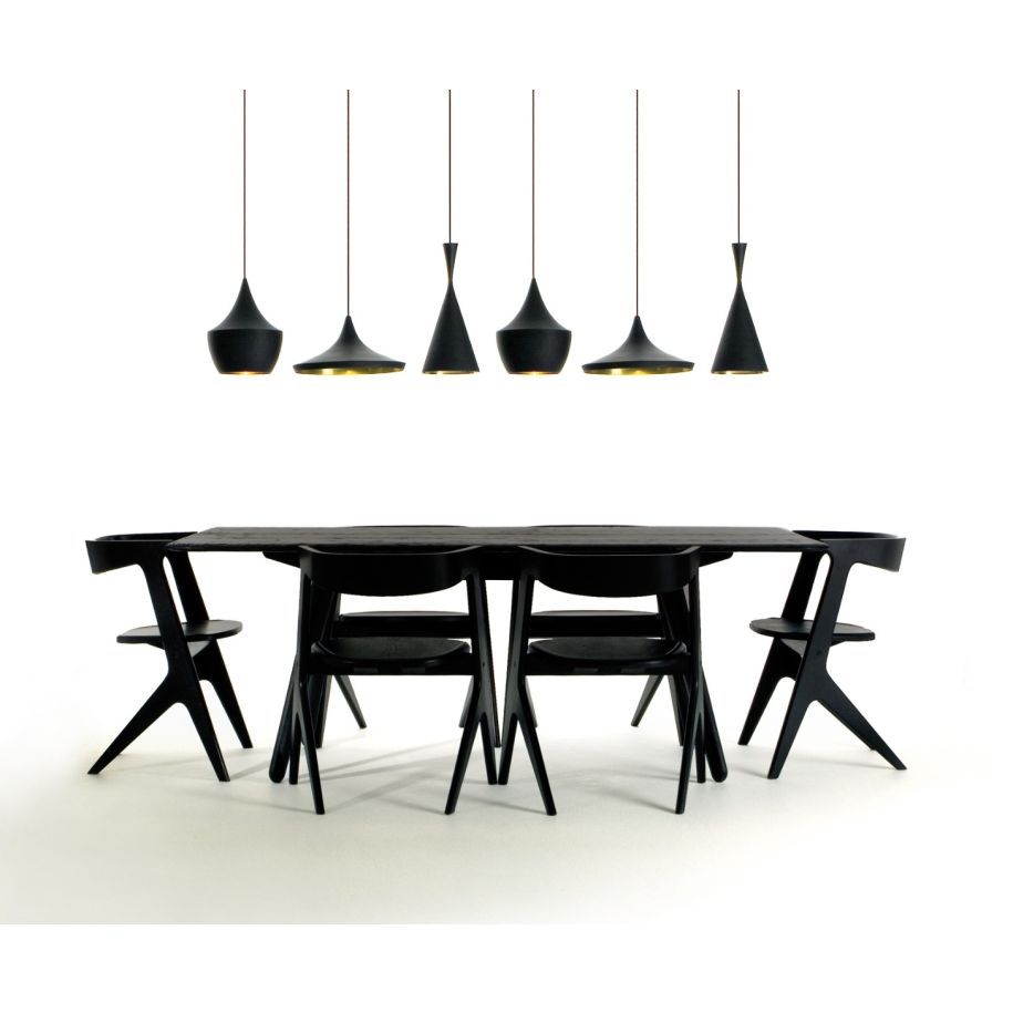 Pendelleuchte BEAT schwarz mit Kupfer
