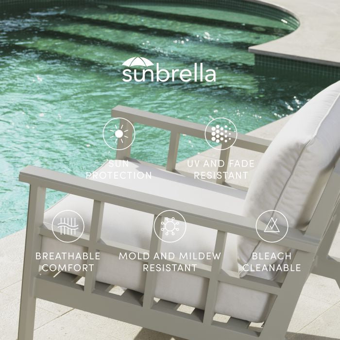 Outdoor Armchair BELLE VUE Broken White