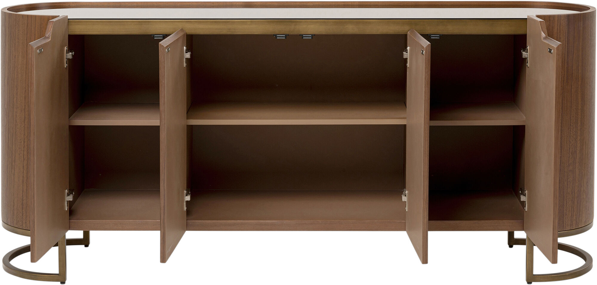 4-Door GIORGIO Walnut Veneer Sideboard