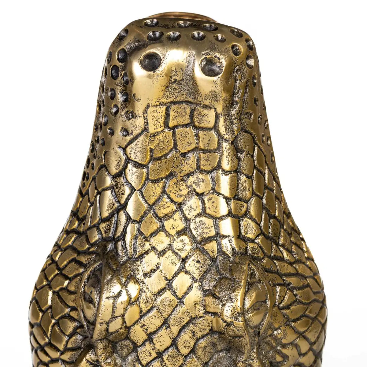 SEE YOU LATER ALLIGATOR vase antique brass
