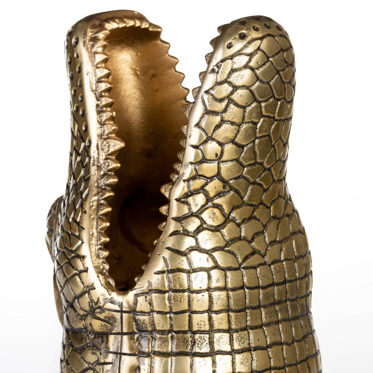 SEE YOU LATER ALLIGATOR vase antique brass