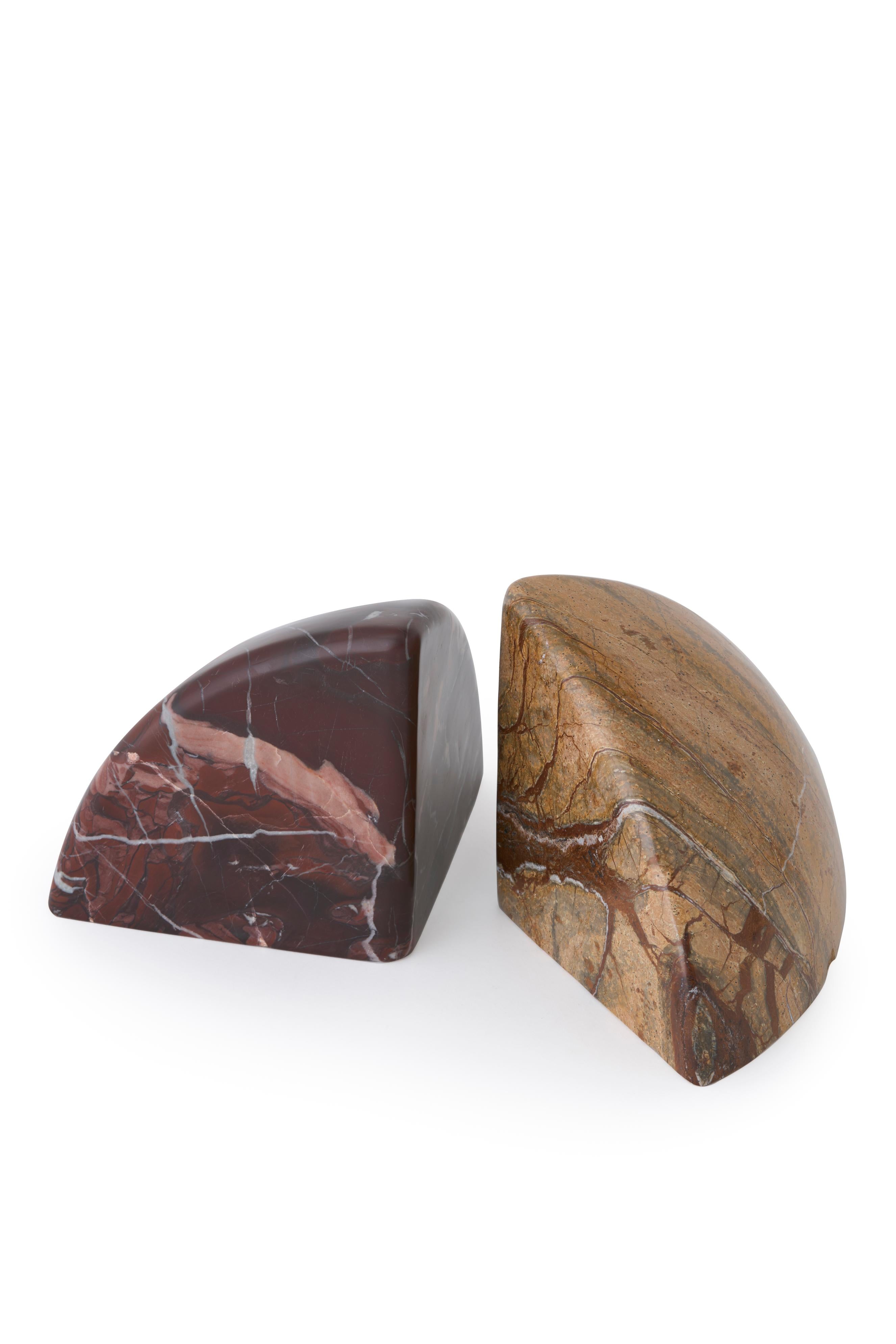 BOULDER Marble Bookends