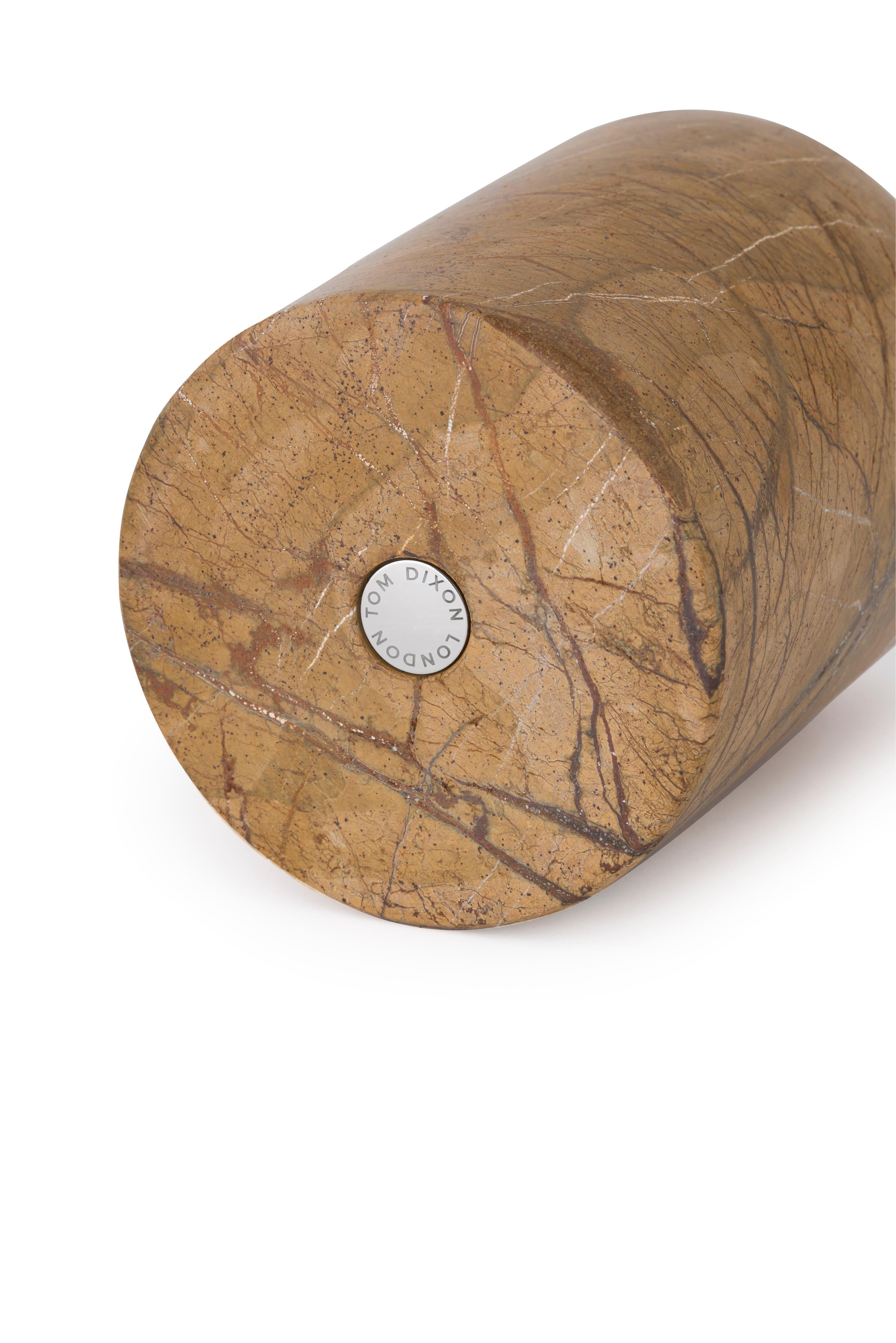 BOULDER Vase in Brown Marble Forest