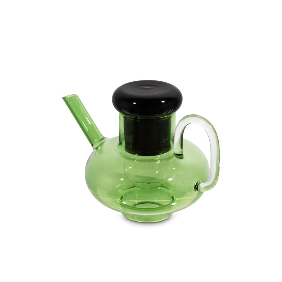 BUMP Teapot Black-Green Glass