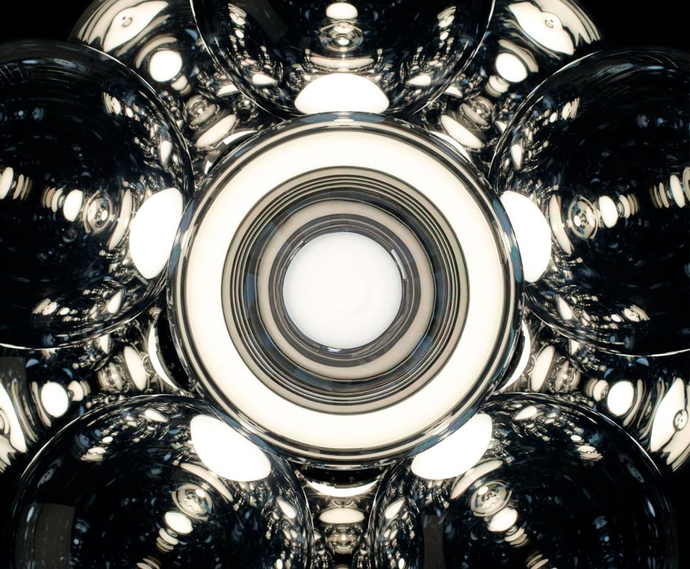 Globe silver burst chandelier