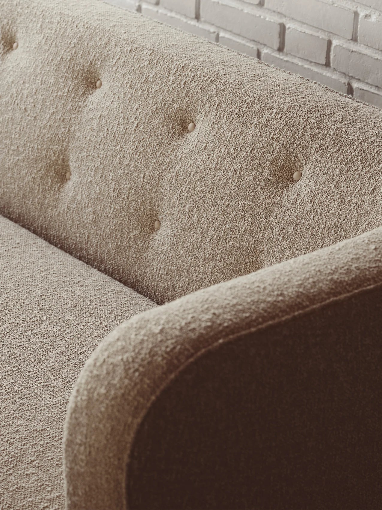 VILHELM Sofa in Beige with Oak Base