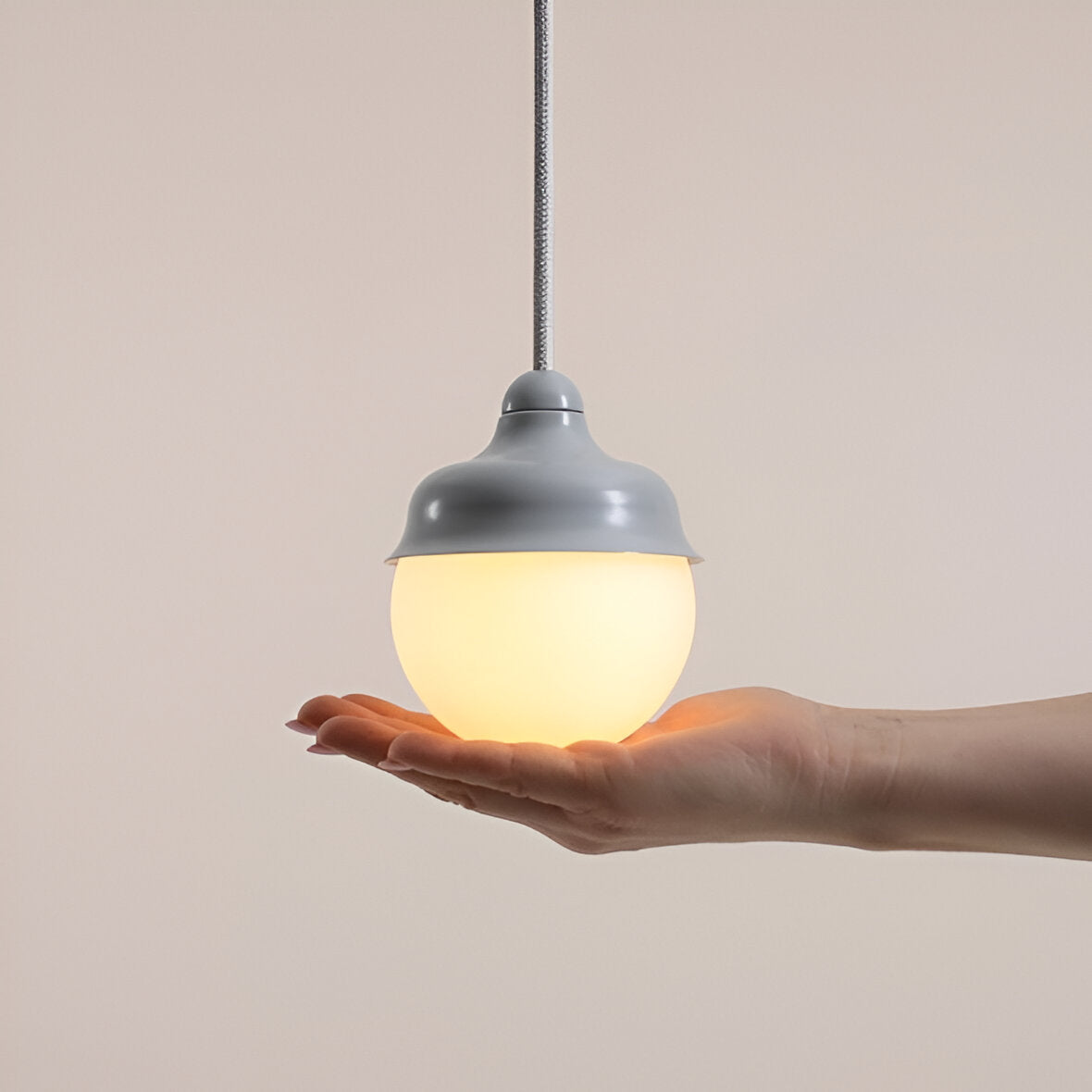 Hanging lamp gray wave
